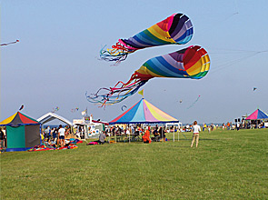 Drachenfest auf dem Deich